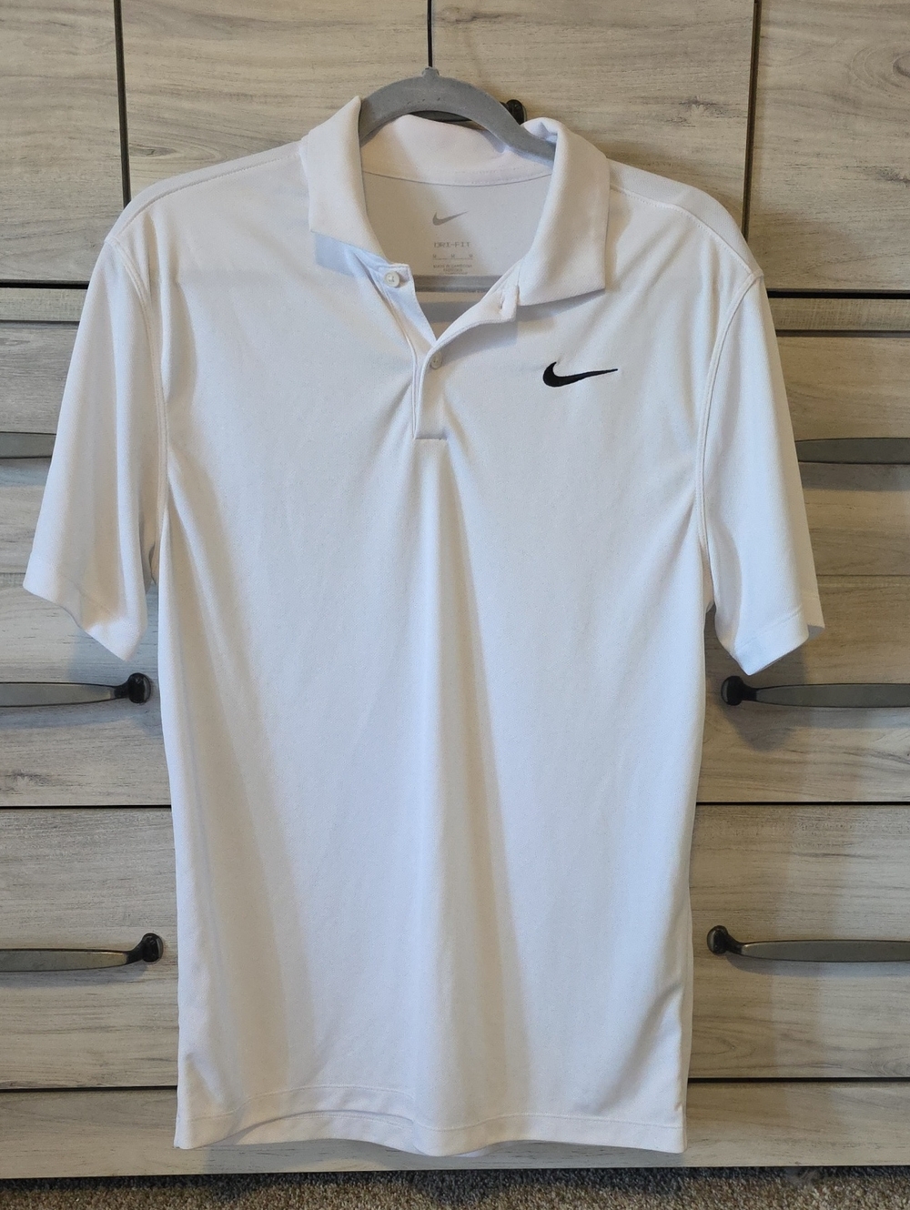 Nike White Polo with Black Swoosh
